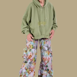 Sweaters & Sweats | Collina Strada SAGE RHINESTONE ROUND HEM HOODIE