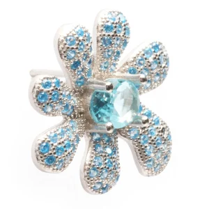 Earrings | Collina Strada SKY PAVE SQUASHED BLOSSOM EARRING