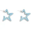 Earrings | Collina Strada SOFT BLUE SUPER STAR HOOPS