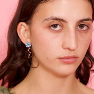 Earrings | Collina Strada SOFT BLUE VINE EARRING