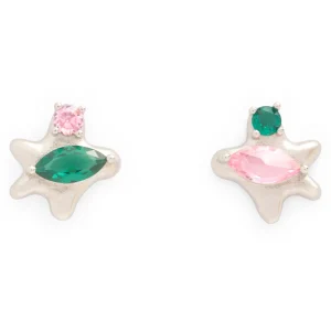 Earrings | Collina Strada SOFT PINK EMERALD STELLA STUDS
