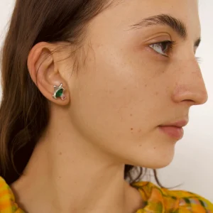 Earrings | Collina Strada SOFT PINK EMERALD STELLA STUDS