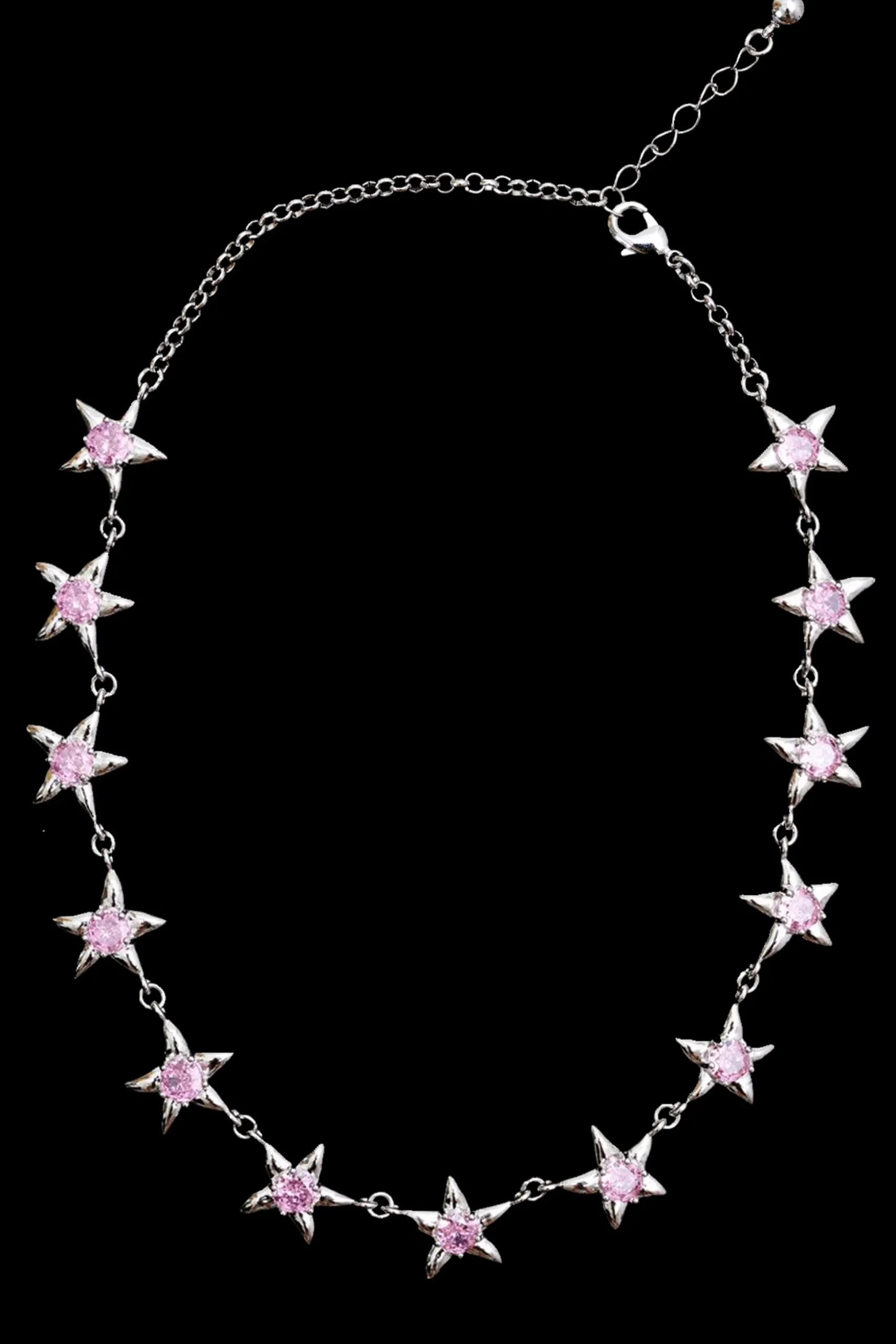 soft_pink_starlink_necklace_1.webp Necklaces | Collina Strada SOFT PINK STARLINK NECKLACE