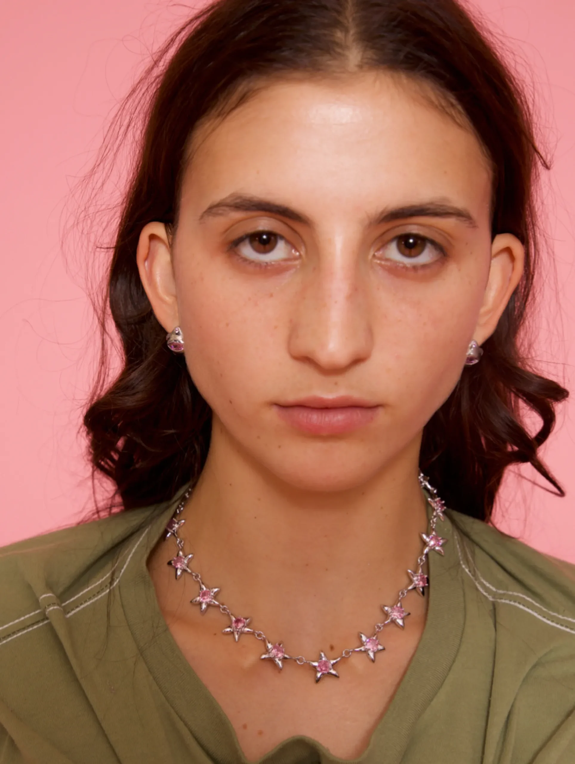 soft_pink_starlink_necklace_2.webp Necklaces | Collina Strada SOFT PINK STARLINK NECKLACE