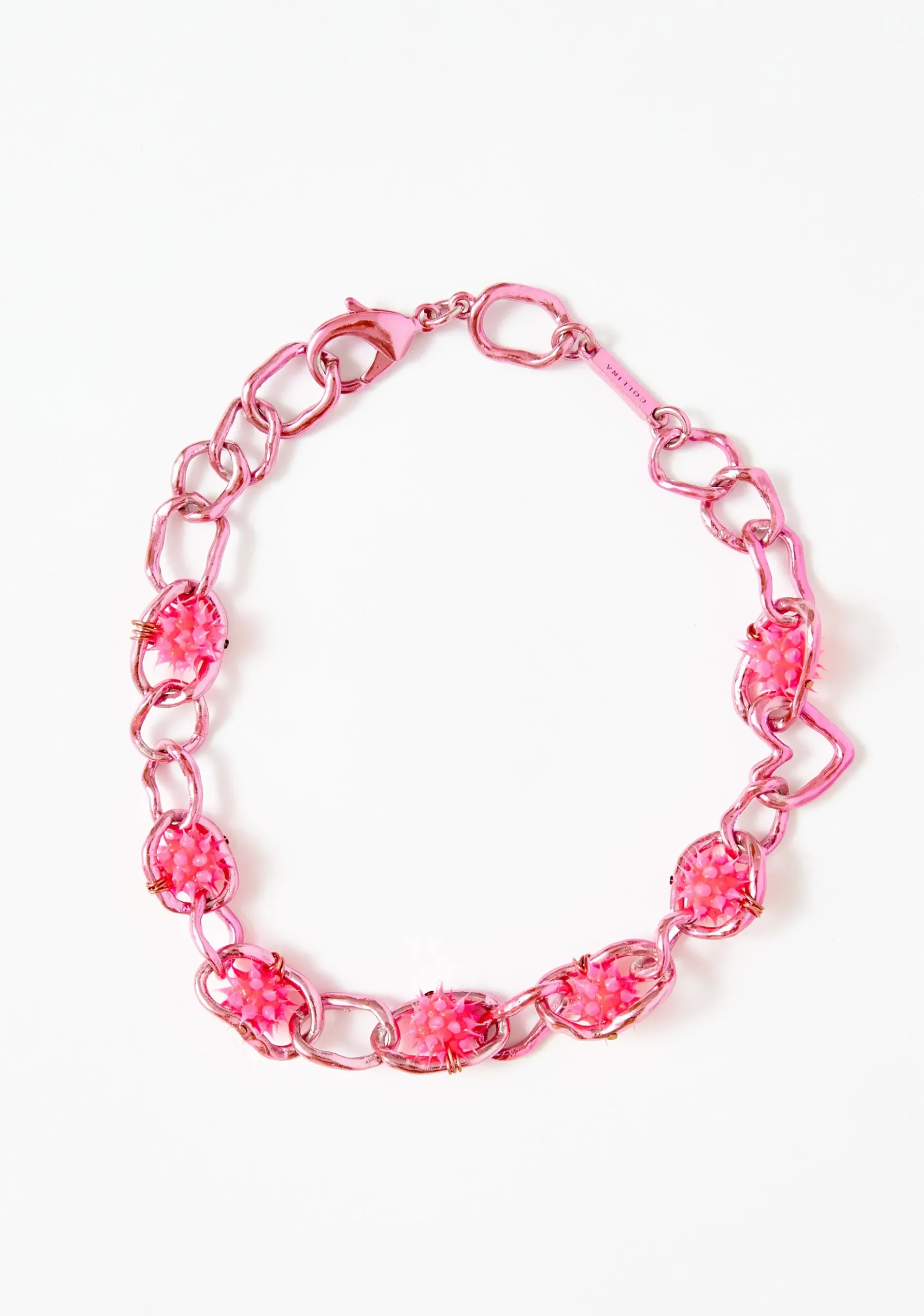 spikeez_chain_necklace_light_pink_0.webp Necklaces | Collina Strada SPIKEEZ CHAIN NECKLACE LIGHT PINK