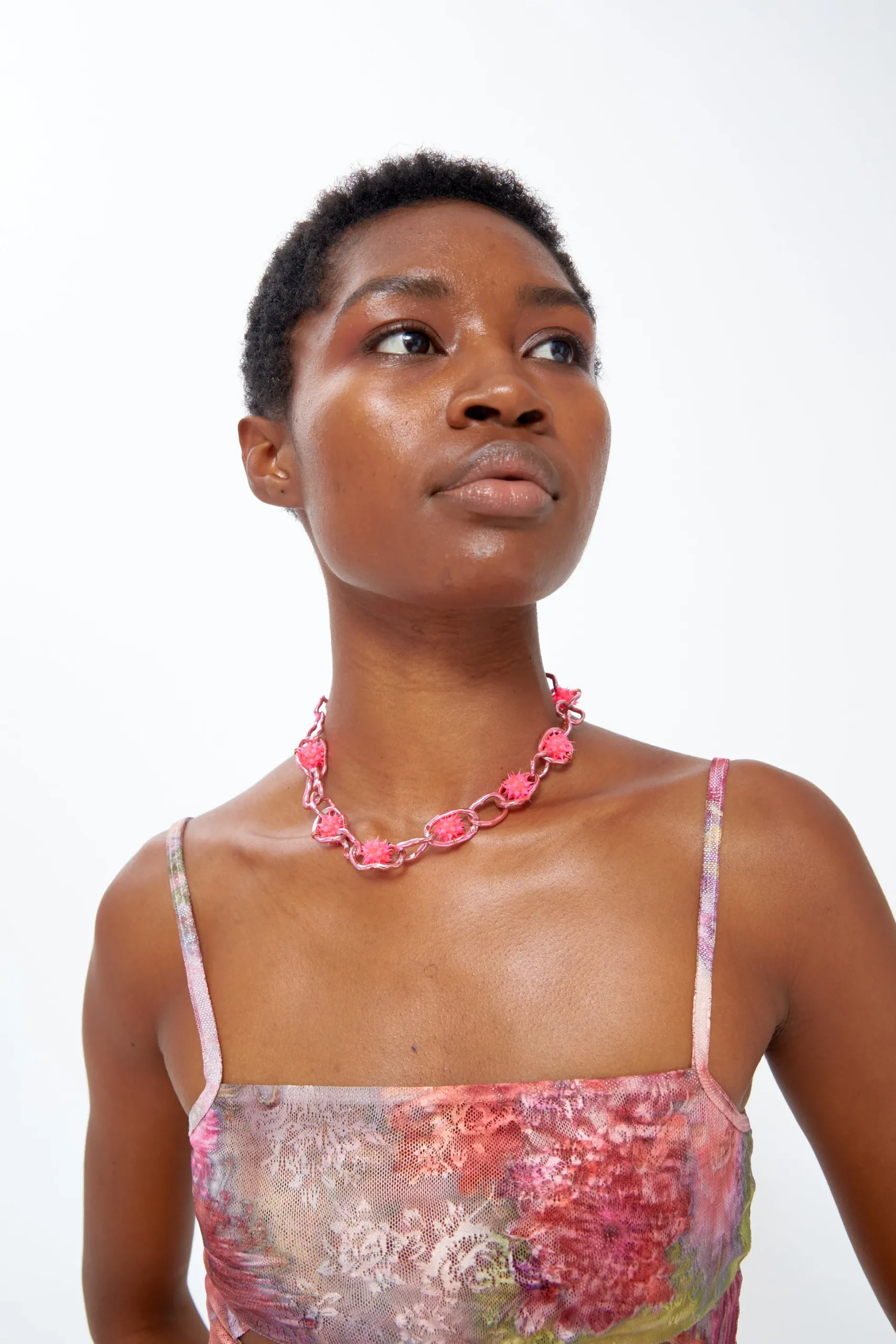 spikeez_chain_necklace_light_pink_1.webp Necklaces | Collina Strada SPIKEEZ CHAIN NECKLACE LIGHT PINK