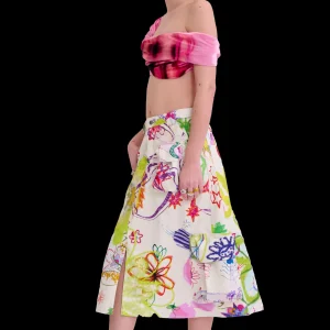 Skirts | Pants | Collina Strada SUPER BLOOM LAWN MIDI CARGO SKIRT