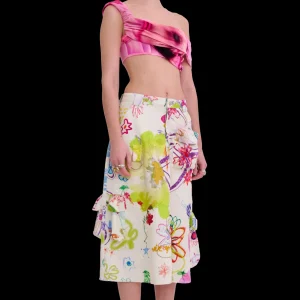 Skirts | Pants | Collina Strada SUPER BLOOM LAWN MIDI CARGO SKIRT