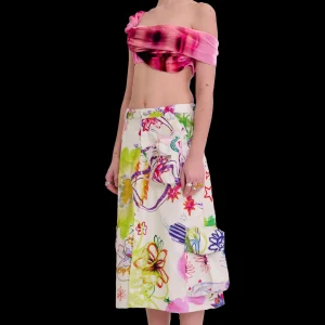 Skirts | Pants | Collina Strada SUPER BLOOM LAWN MIDI CARGO SKIRT