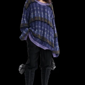 Tops | Collina Strada VITELLI PURPLE PLAID WOOLLY SWEATER