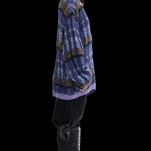 Tops | Collina Strada VITELLI PURPLE PLAID WOOLLY SWEATER
