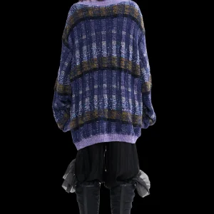 Tops | Collina Strada VITELLI PURPLE PLAID WOOLLY SWEATER