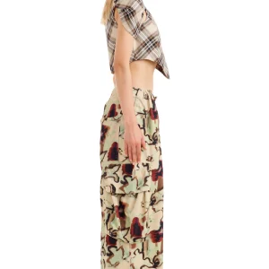 Pants | Collina Strada WATERCOLOR FLORAL PLEATED CARGO PANT