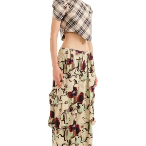 Pants | Collina Strada WATERCOLOR FLORAL PLEATED CARGO PANT