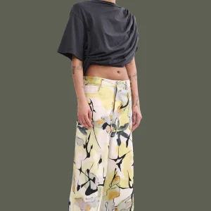 Tops | Collina Strada WORN BLACK EVA DRAPED TEE