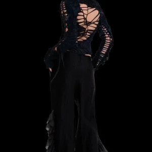 Sweaters & Sweats | Tops | Collina Strada WORN BLACK L/S CHIRP TOP