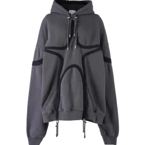 Sweaters & Sweats | Collina Strada WORN BLACK STAR HOODIE
