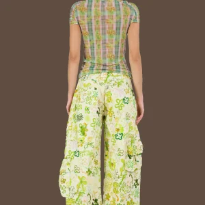 Tops | Collina Strada YELLOW BOXER PLAID ARC SHORT SLEEVE TOP