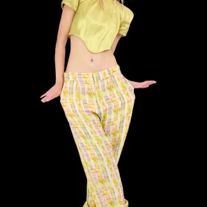 Pants | Collina Strada YELLOW BOXER PLAID DANTE TROUSER