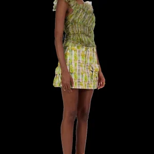 Skirts | Collina Strada YELLOW BOXER PLAID MINI CARGO SKIRT