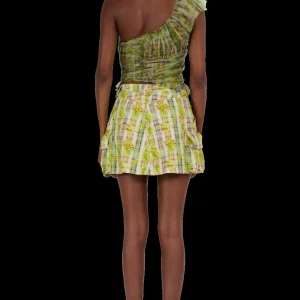 Skirts | Collina Strada YELLOW BOXER PLAID MINI CARGO SKIRT